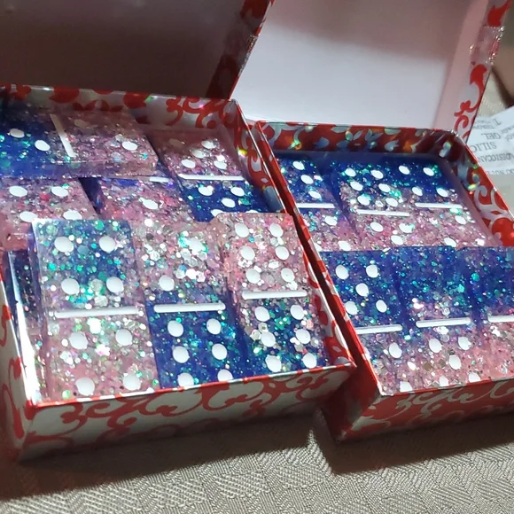 SOLD💎set of glitter dominoes - Picture 4 of 4